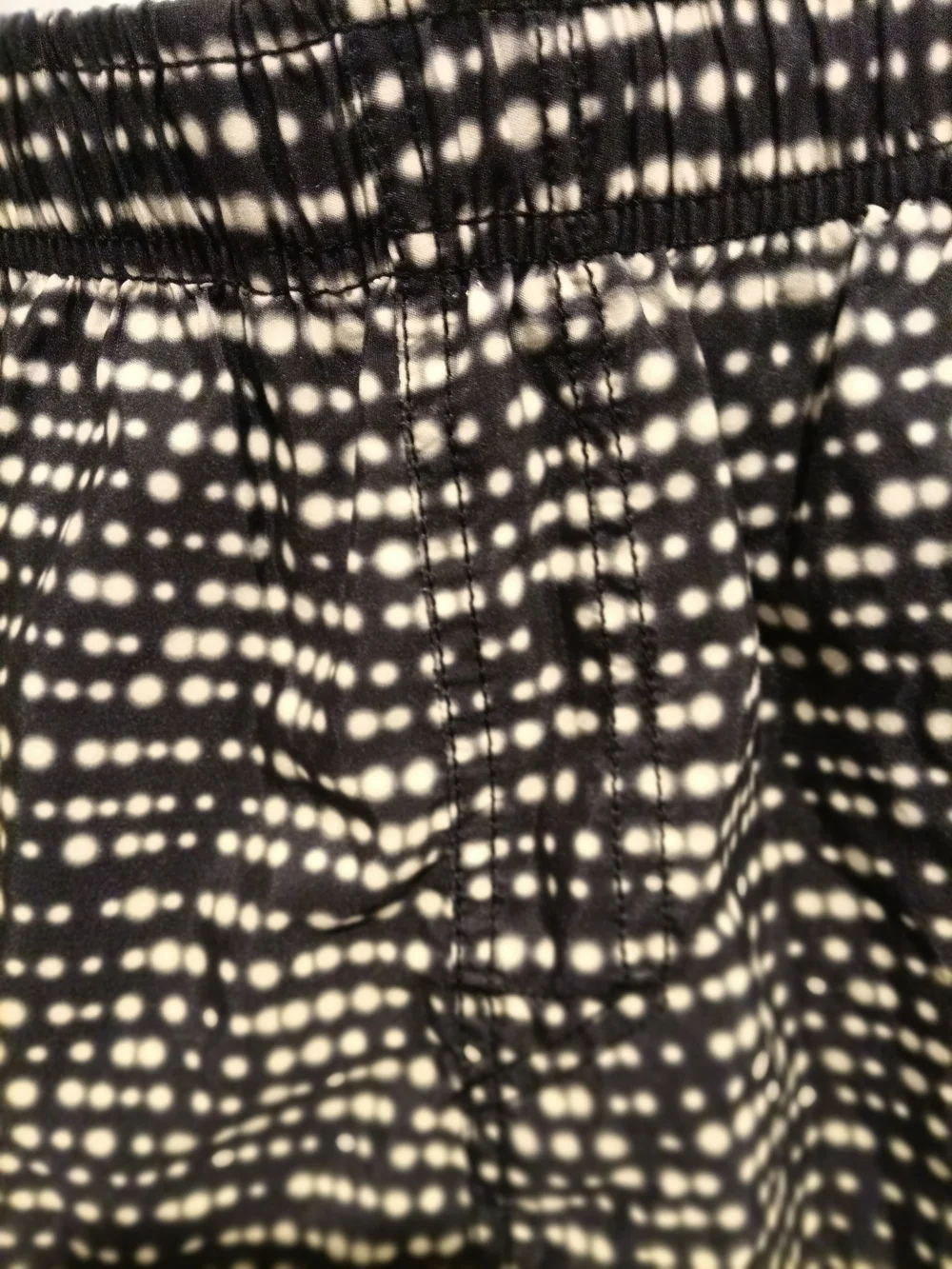 Islandhaze Black Swim Trunks with Yellow and White Dot Pattern Size XXL